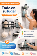 Set de 5 piezas de estantes para baño de acero inoxidable