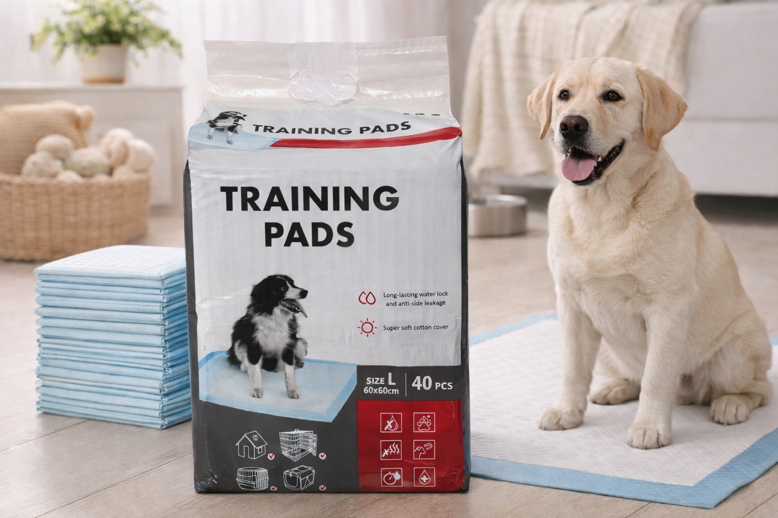 Pads Entrenadores Absorbentes para Perros x40 unidades