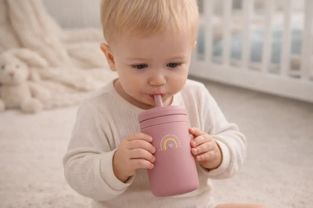 Vaso Infantil para Niña con Pitillo