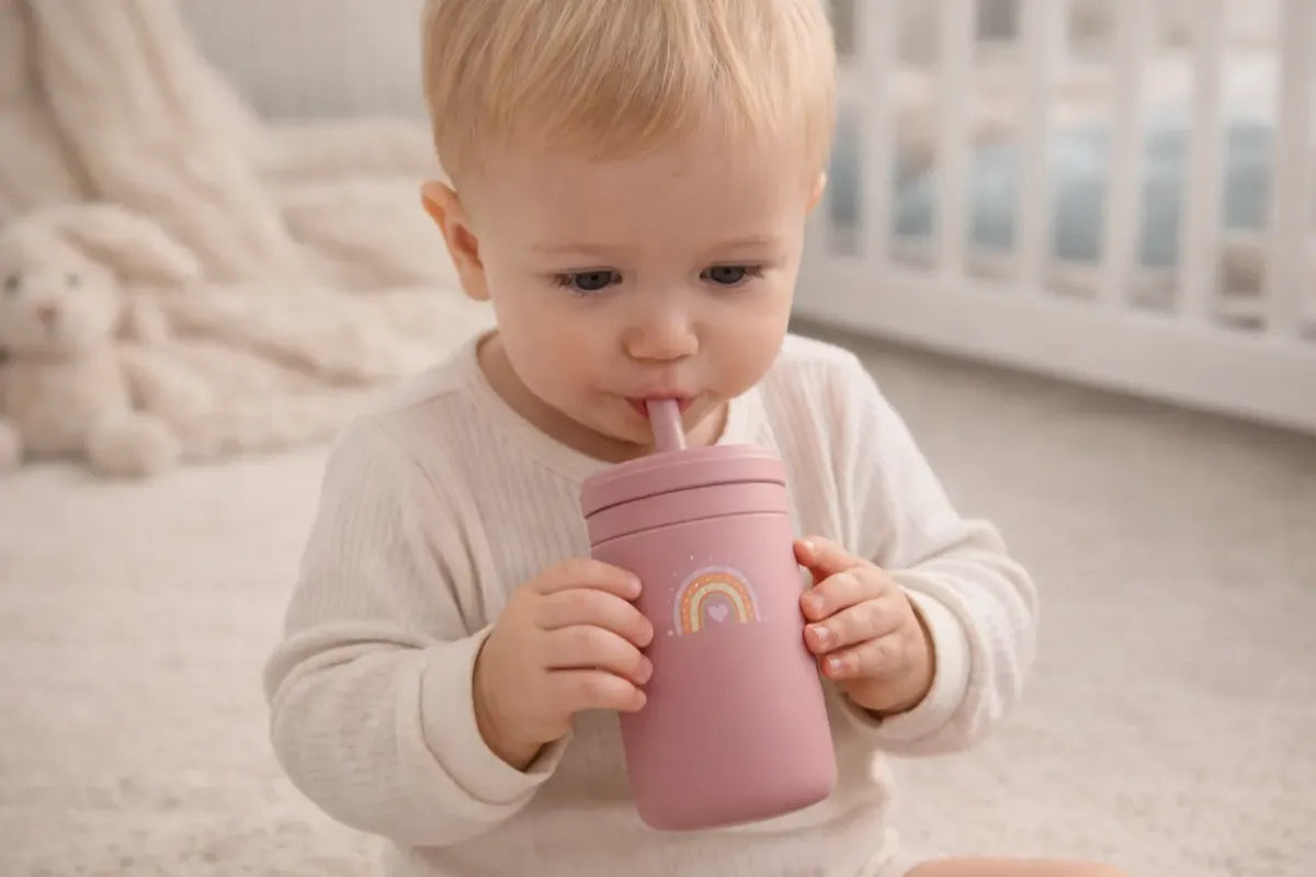 Vaso Infantil para Niña con Pitillo