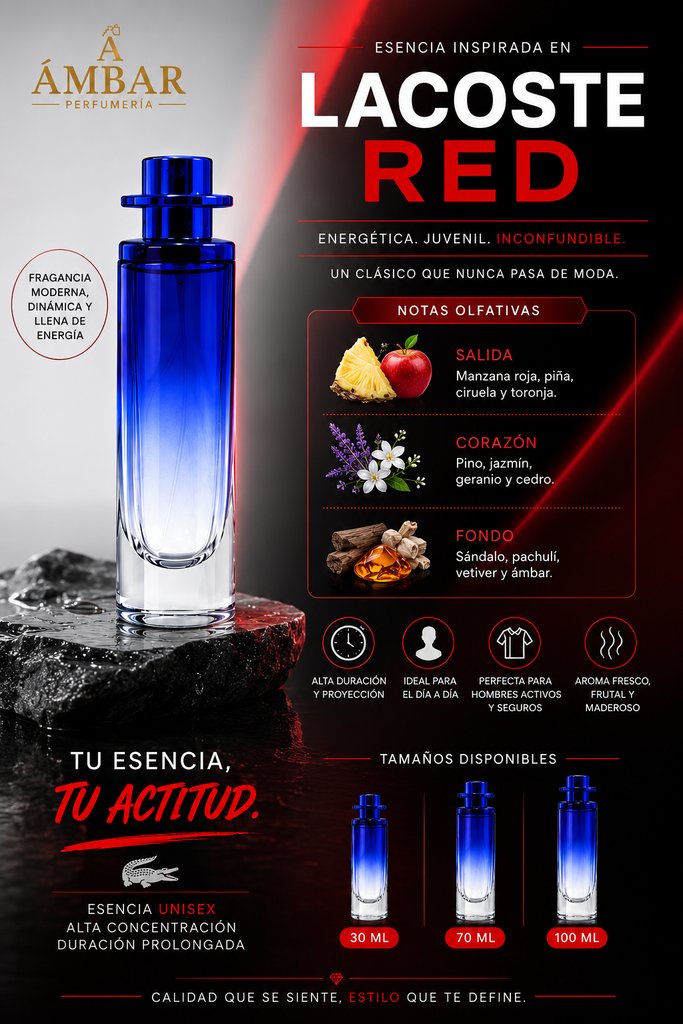 Esencia inspirada en Lacoste Red