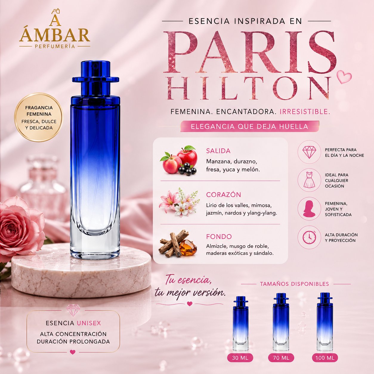 Esencia inspirada en Paris Hilton